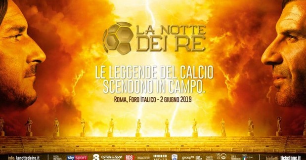 La Notte dei Re, l’evento di sport e beneficenza con Francesco Totti e Luis Figo in diretta su Sky e su Tv8