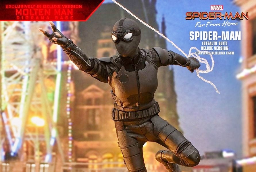 Spider-Man: Far From Home – nuova action figure Hot Toys con costume “Stealth” e base diorama