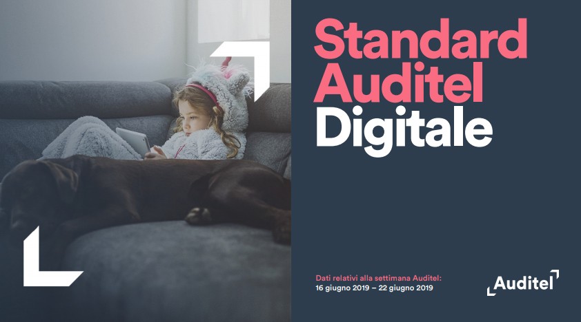Auditel Digitale, il primo report: la sintesi della settimana 16-22 giugno 2019