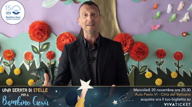 Una serata di stelle per il Bambino Gesù in diretta su Rai1 con Amadeus