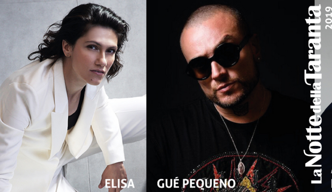 Elisa e Guè Pequeno a La notte della Taranta 2019