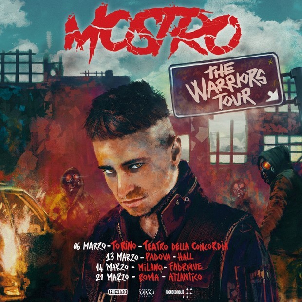 Mostro, The Warriors Tour: tutte le date