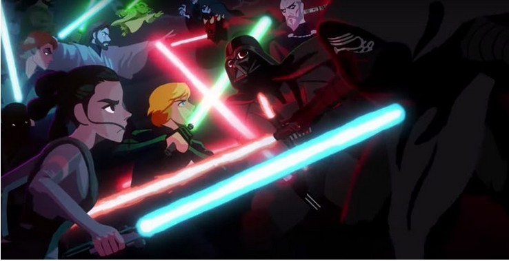Star Wars: la saga Skywalker riassunta nel nuovo corto animato “Jedi vs. Sith”