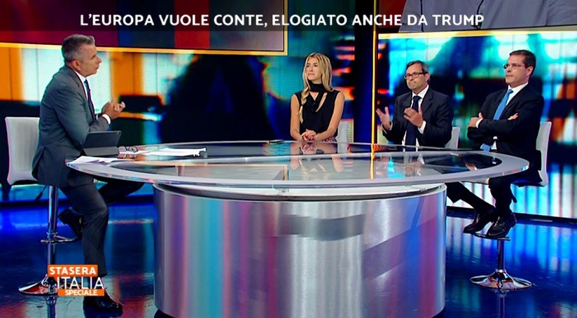 Stasera Italia, Pedullà contro il programma: “Santificate Salvini”. Brindisi: “Non te lo permetto”