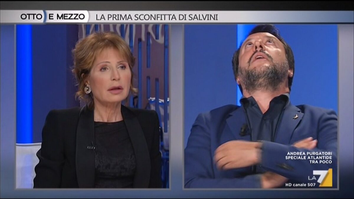 Matteo Salvini martedì a Otto e mezzo: “Ci vado con gioia, almeno non trovo Asia Argento”