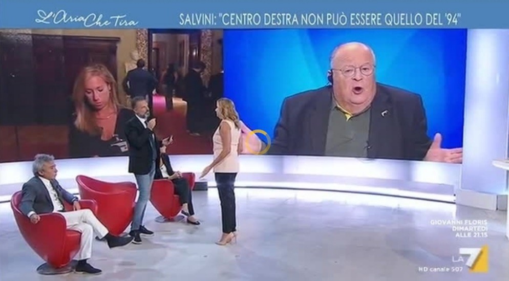 L’aria che tira, Cazzola insulta Salvini: “Deve andare a fanc*lo”. Merlino: “Si scusi, non le fa onore” (Video)