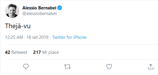 Alessio Bernabei commenta lo scioglimento dei Thegiornalisti? “Thejà-vu”