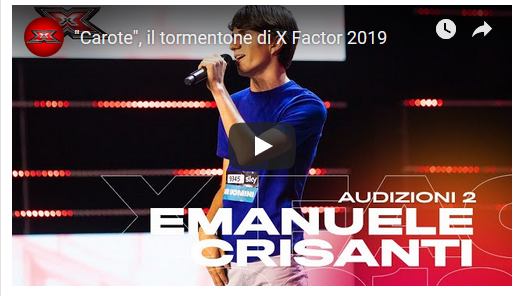 X Factor 13, Emanuele Crisanti in arte Nuela canta Carote e sorprende i giudici: “Frutto di un lampo di genio!” (video)