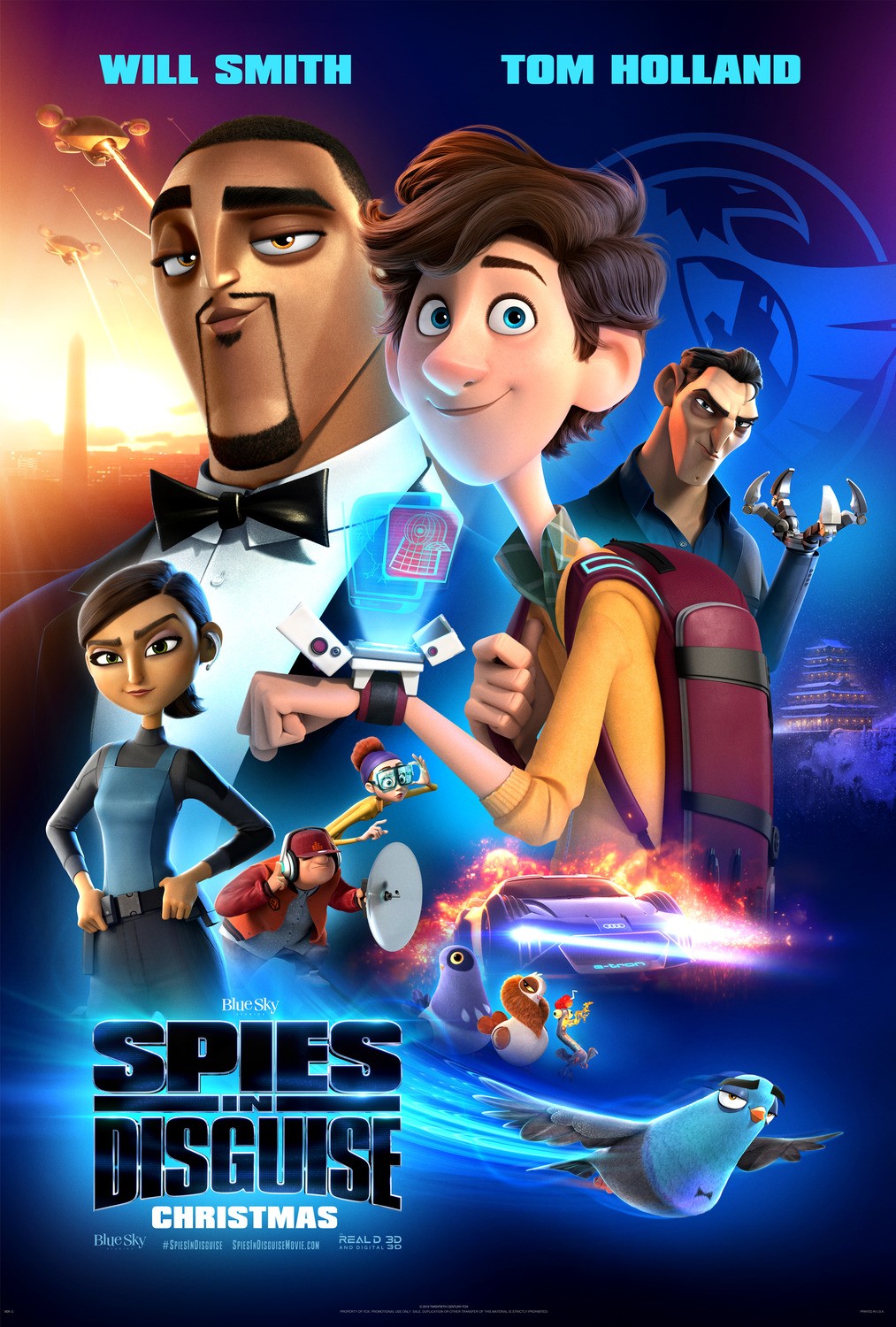 Spie sotto copertura: foto e poster del film animato con Will Smith e Tom Holland