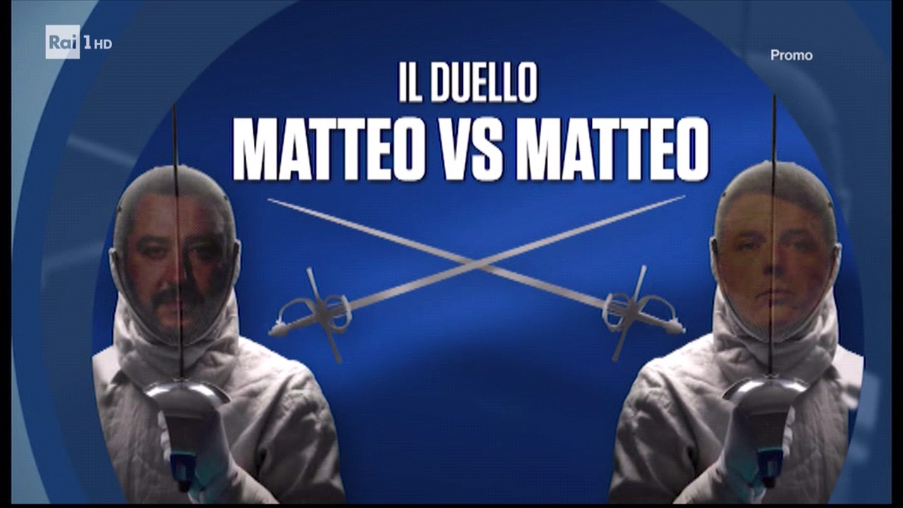 Matteo vs Matteo, il confronto Renzi – Salvini a Porta a Porta senza diretta