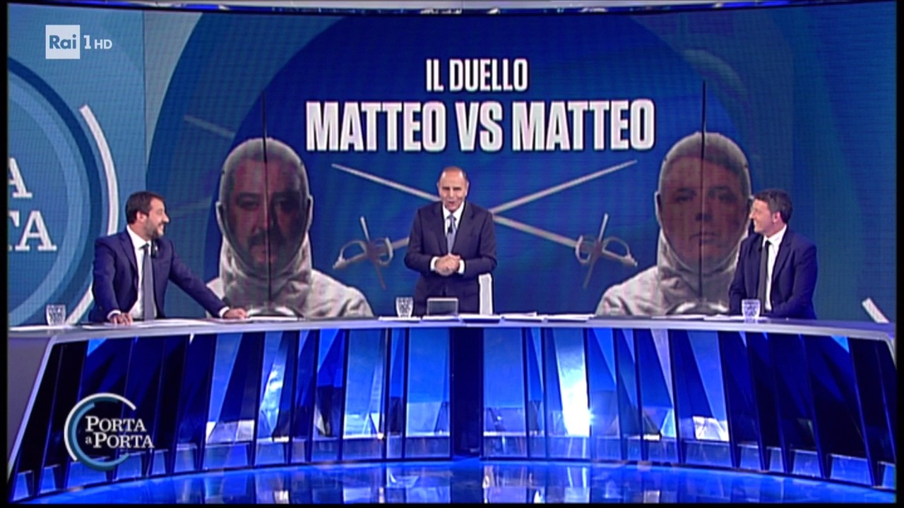 Vespa ringrazia Salvini e Renzi per il confronto tv a Porta a Porta