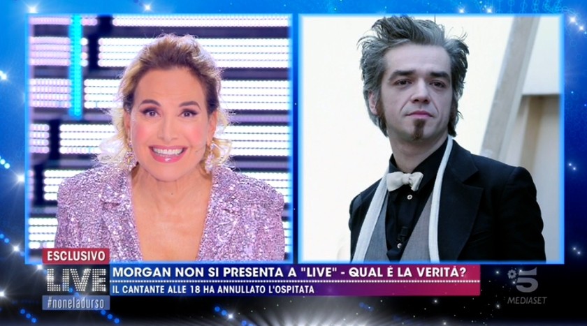 Barbara d’Urso: “Ospitata di Morgan a Live era confermata, siamo basiti, non rispetta gli artisti” (VIDEO)