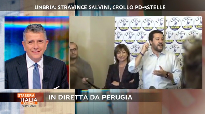 Elezioni Umbria, Salvini cita le maratone tv ma dimentica Stasera Italia. Poi attacca la Rai