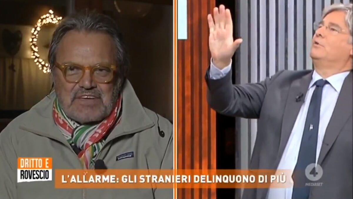 Oliviero Toscani contro il pubblico di Dritto e Rovescio: “C’è la claque”. Del Debbio: “Fai le foto e non rompere le palle” (Video)