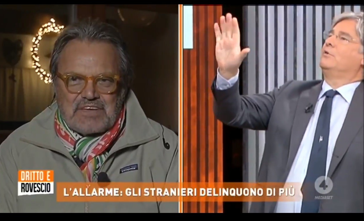 Oliviero Toscani contro il pubblico di Dritto e Rovescio: “C’è la claque”. Del Debbio: “Fai le foto e non rompere le palle” (Video)