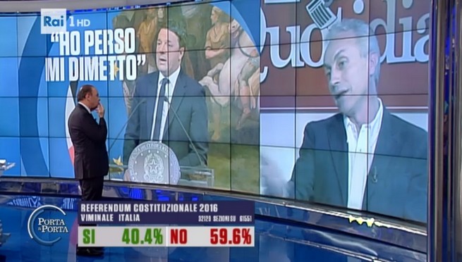 Travaglio: “Felicissimo di non essere mai stato ospite di Porta a Porta”, Vespa replica: “Falso, partecipò in collegamento”