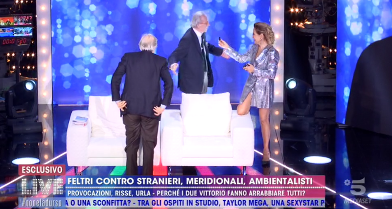 Live Non è la D’Urso, Vittorio Feltri abbandona lo studio