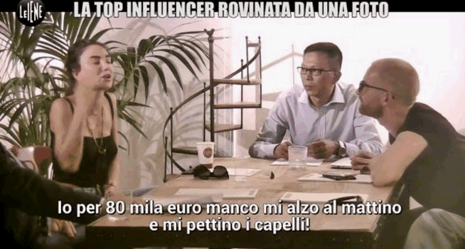 Le Iene, Chiara Biasi: “Per 80 mila euro nemmeno mi alzo dal letto”, bufera social, lei precisa