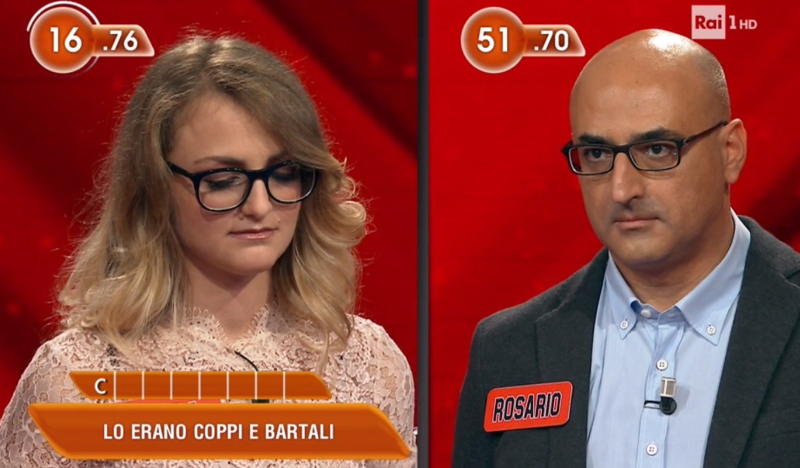 “Coppi e Bartali? Erano due comici”. Nuova gaffe a L’Eredità