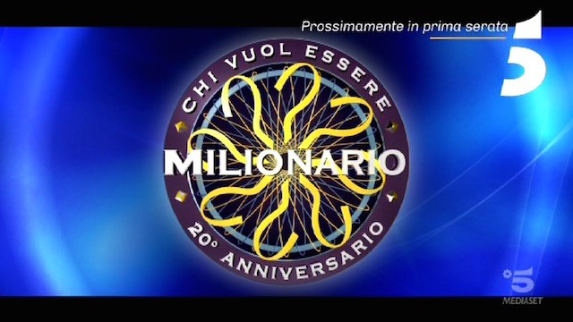 Chi vuol essere milionario ritorna a gennaio 2020 (il giovedì) su Canale 5