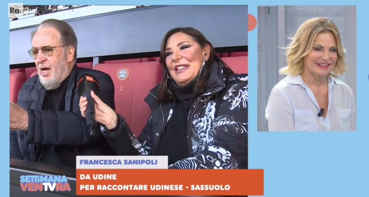 Settimana Ventura, il presidente dell’Udinese non sente lo studio e fa abbassare la pubblicità allo stadio (Video)