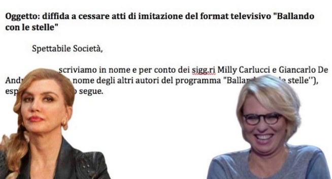 Milly Carlucci a Blogo: “Contro De Filippi nessuna diffida”, Dagospia la smentisce