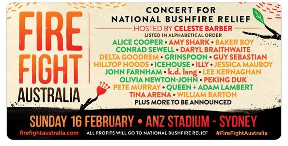 Australia in fiamme, arriva il concerto benefico il 16 febbraio a Sydney: tutti i cantanti, dai Queen ad Alice Cooper