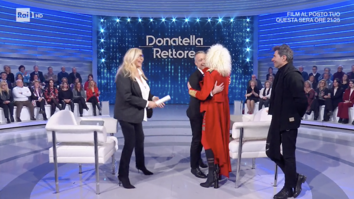 Donatella Rettore e Pierluigi Diaco, pace fatta a Domenica In dopo la lite a Scalo 76