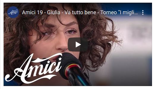 Amici 2020, Giulia canta l’inedito Va tutto bene