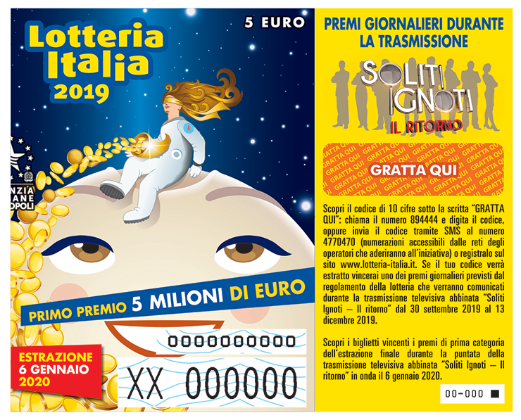 Lotteria Italia 2020, i biglietti vincenti