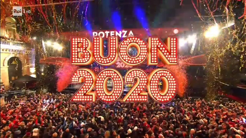 Lo scoccare della mezzanotte del 2020 su Rai 1 e Canale 5