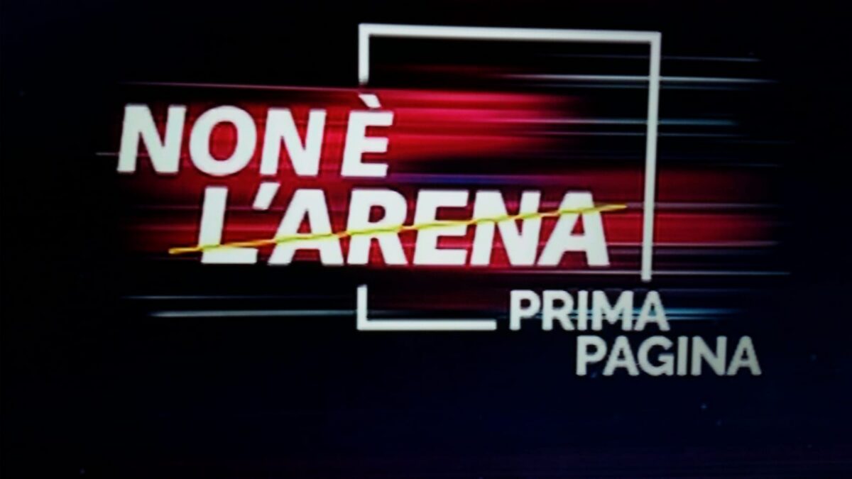 Non è l’Arena aggiunge ‘Prima pagina’ nel titolo. Scorporati i primi ottanta minuti di programma
