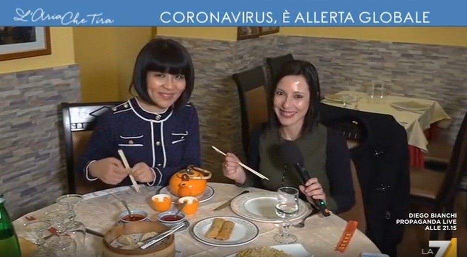 Coronavirus, la tv scopre il cibo cinese. Ma la ristoratrice invitata è sempre la stessa