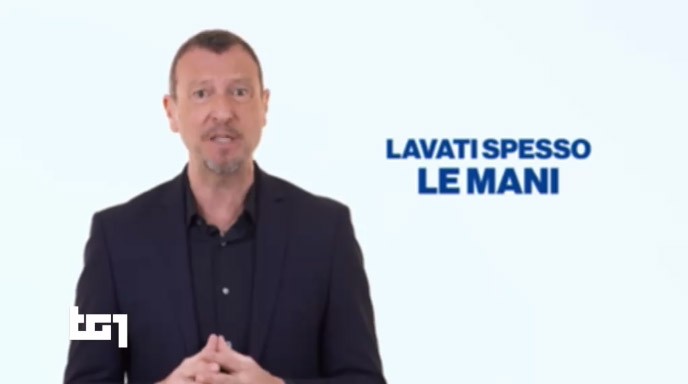 Coronavirus, contro il contagio lo spot Rai con Amadeus