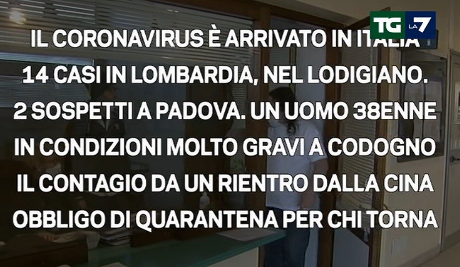 Coronavirus, TgLa7 monotematico: unico titolo ‘sparato’ a tutto schermo