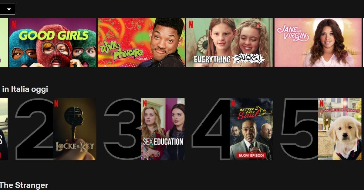 Netflix lancia la Top Ten quotidiana per scoprire ogni giorno i film e le serie tv più viste in ogni paese