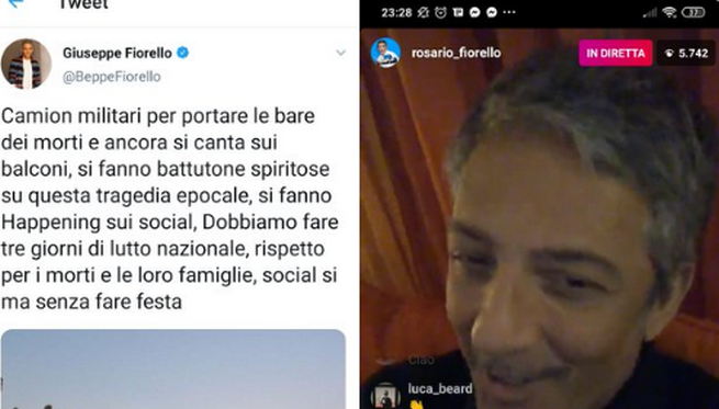 Coronavirus, qual è l’approccio giusto per la tv ad una tragedia? I casi Fiorello, De Filippi, Signorini