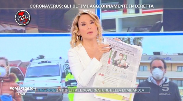Pomeriggio Cinque andrà in onda fino alle ore 20