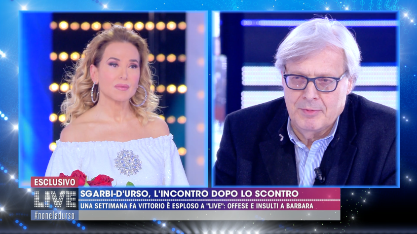 Live non è la d’Urso, è pace tra la conduttrice e Vittorio Sgarbi: “È accaduto qualcosa di così violento sul niente” (VIDEO)