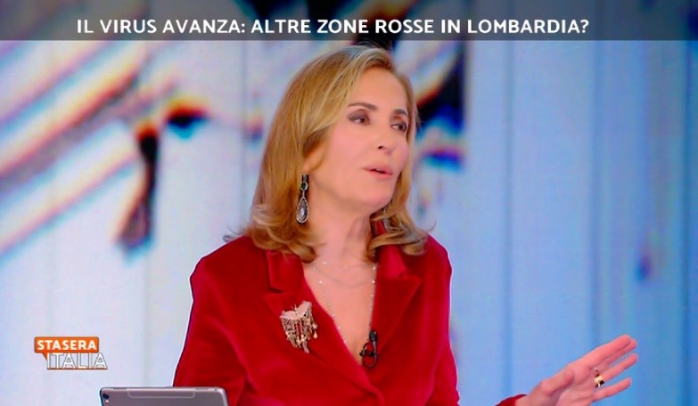 Stasera Italia, frecciata di Barbara Palombelli: “Non ho invitato cinesi, né mangiato involtini”