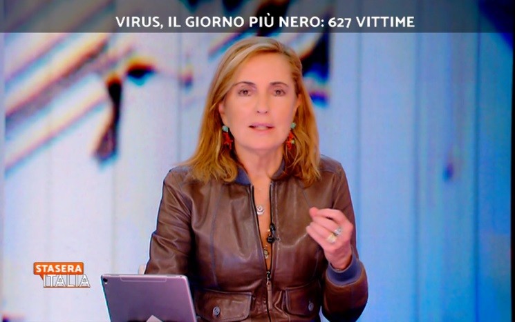 Stasera Italia, Palombelli: “Coronavirus esploso al nord perché sono più ligi e vanno al lavoro?”. Scoppia la polemica
