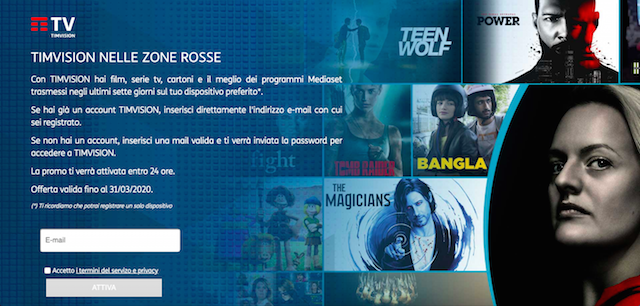 Streaming gratis nelle zone rosse (e non): le offerte di Prime Video, TimVision ed Infinity