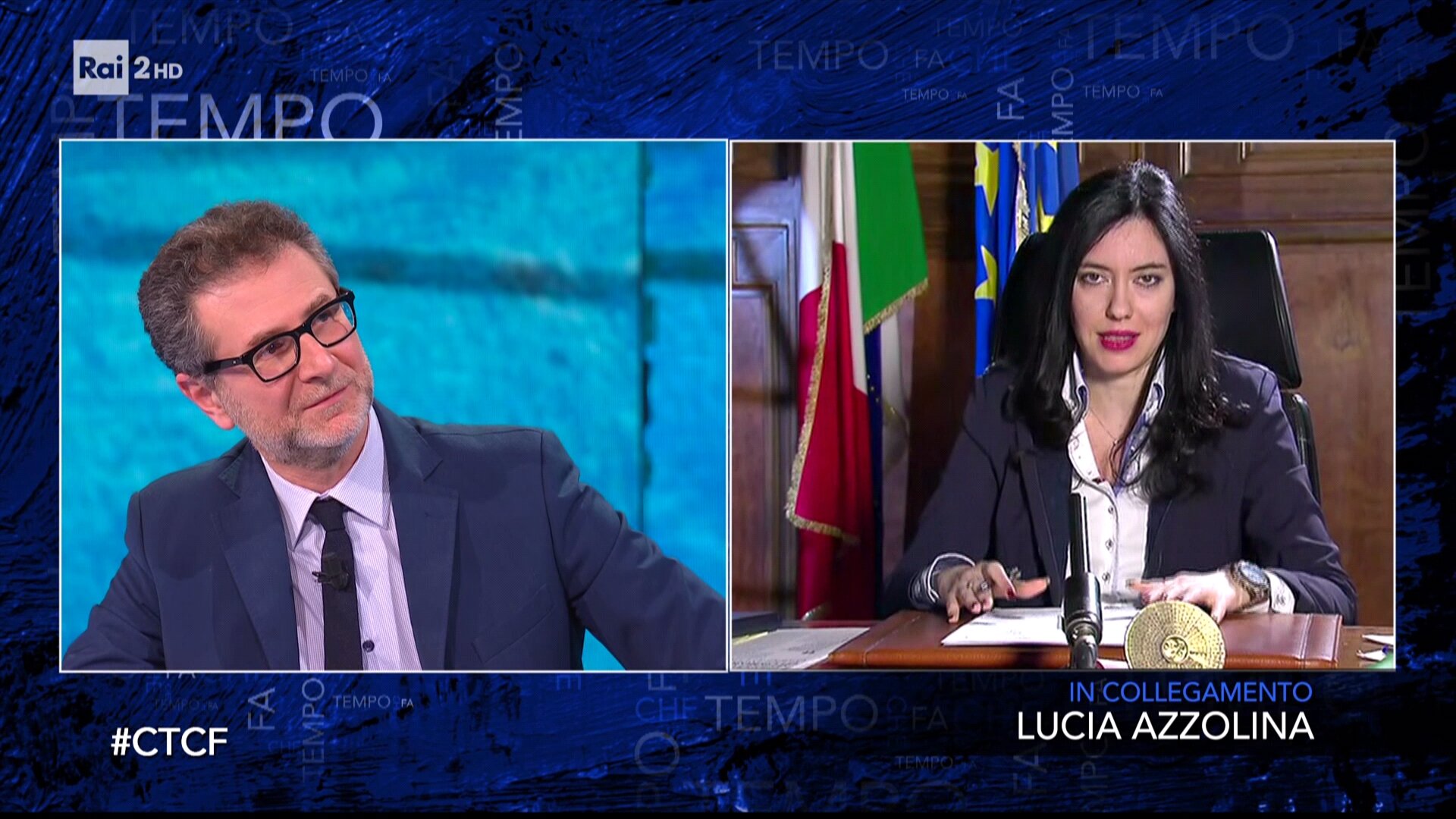 Ministro Azzolina a Che Tempo Che Fa, per il web “è la Guzzanti”: Sabina commenta, il Ministro risponde