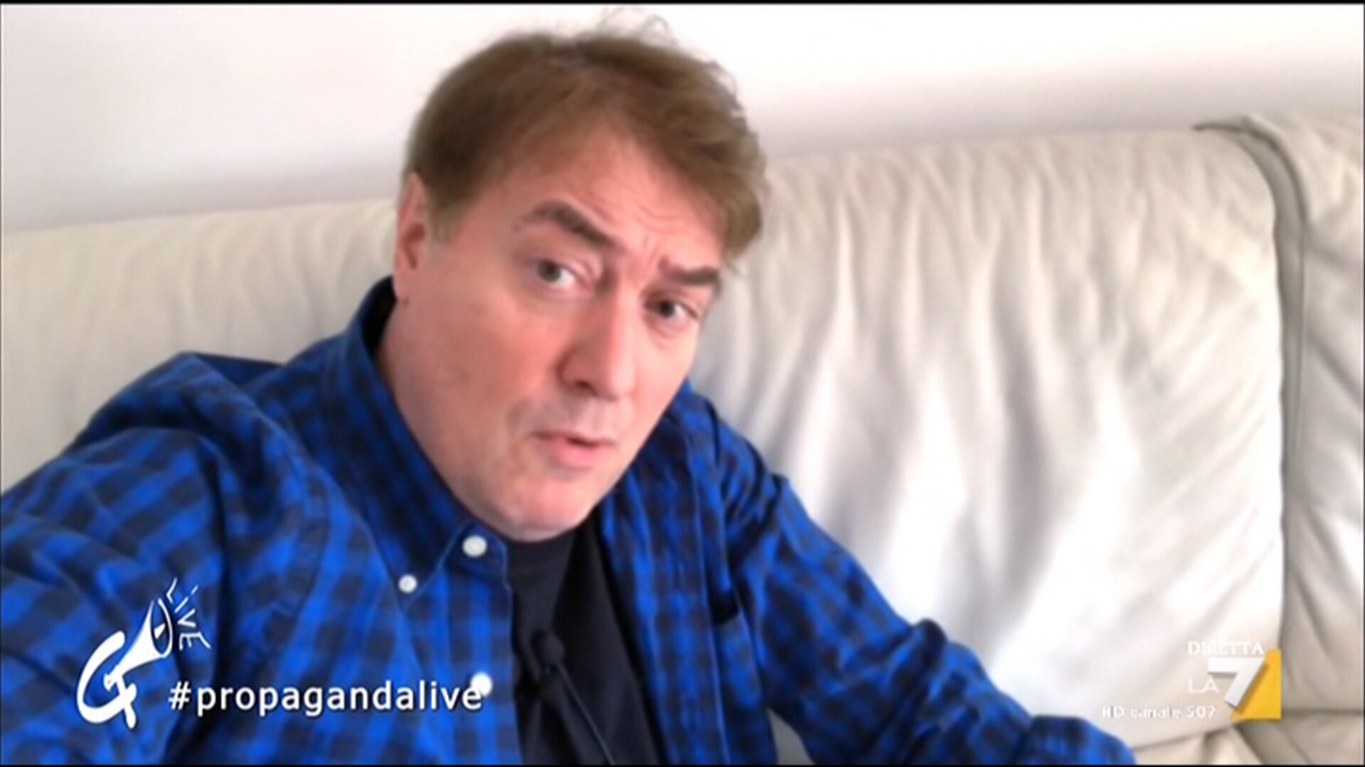 Corrado Guzzanti a Propaganda Live con Lorenzo