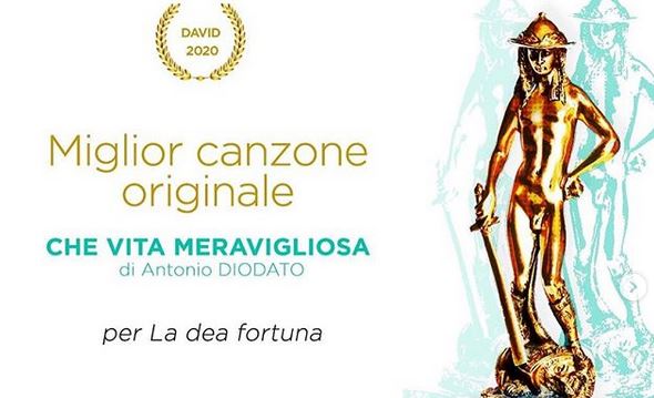 Che vita meravigliosa vince il David di Donatello 2020 come Miglior Canzone Originale: la reazione di Diodato