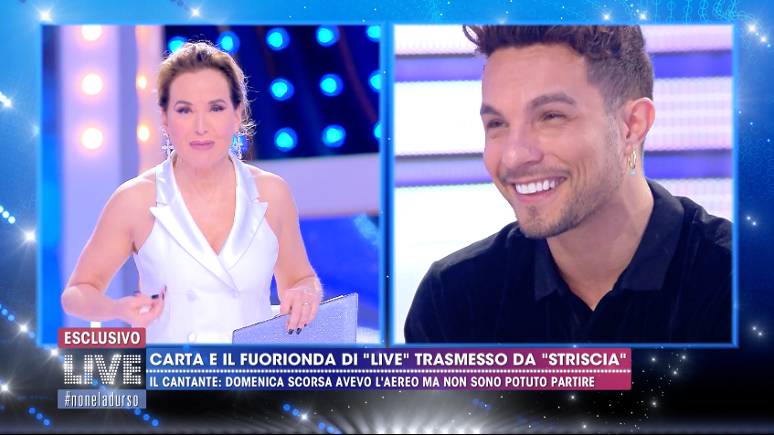 Barbara d’Urso chiarisce l’ospitata mancata di Marco Carta a Live non è la d’Urso (VIDEO)