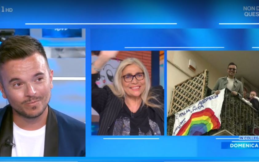 Domenica In, Andrea Sannino canta Abbracciame: testo e audio