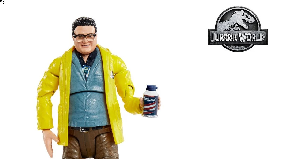Jurassic Park: nuove action figures “Mattel” di Dennis Nedry e il Dilofosauro