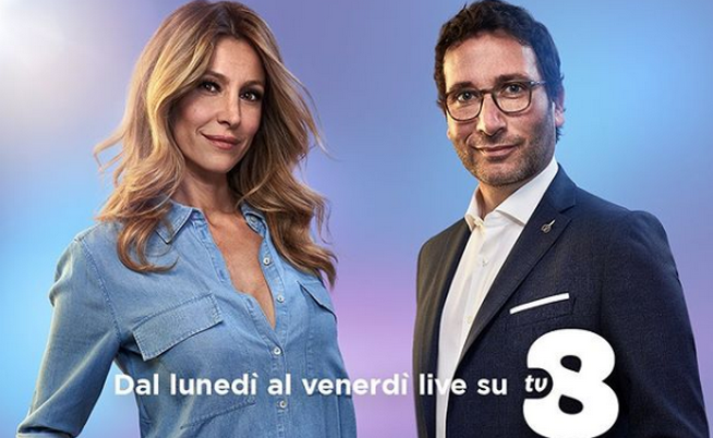 Ogni mattina su Tv8, conferenza stampa in diretta con Adriana Volpe e Alessio Viola