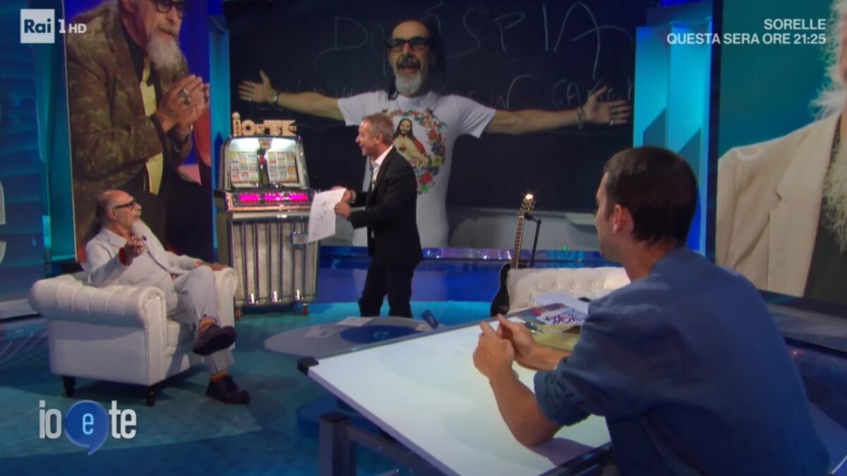A Io e te è Dago-Show: “Ma che è ‘sto disegno? Diamogli fuoco”. Battute sulla Ricciarelli e Diaco